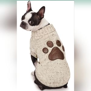 Zack & Zoey Aberdeen Sweater w/ Faux Leather Paw Print. Size Large. NWT.